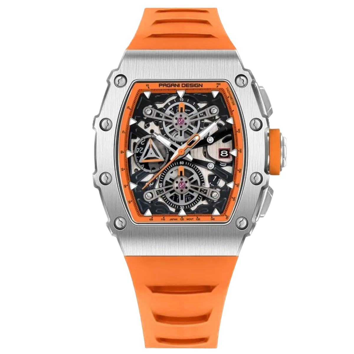PAGANI DESIGN PD-YS011 Men Quartz Watch Skeleton Dial, Chronograph, Waterproof