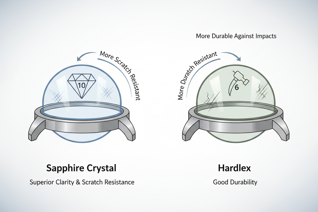 Watch Glass Materials Explained: Sapphire vs Hardlex