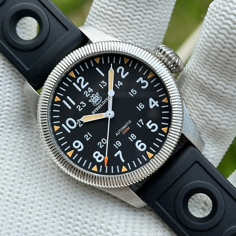 STEELDIVE SD1906H — 39MM Pilot NH35 Automatic 200M Dive Watch