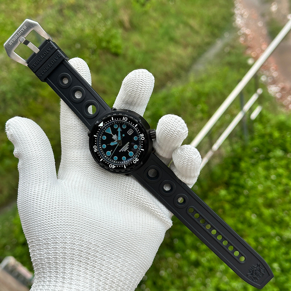 STEELDIVE SD1975XT — PVD Black Tuna 47.5MM 300M NH35 Automatic Dive Watch