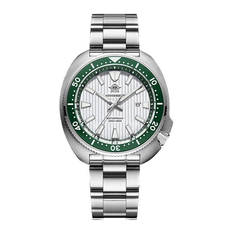 ADDIESDIVE AD2507 Mens Diver Sport Quartz Watch stainless Steel 20Bar Waterproof