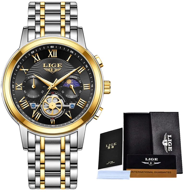 LIGE Luxury Womens Watch Creative Steel Women's Bracelet Ladies Waterproof