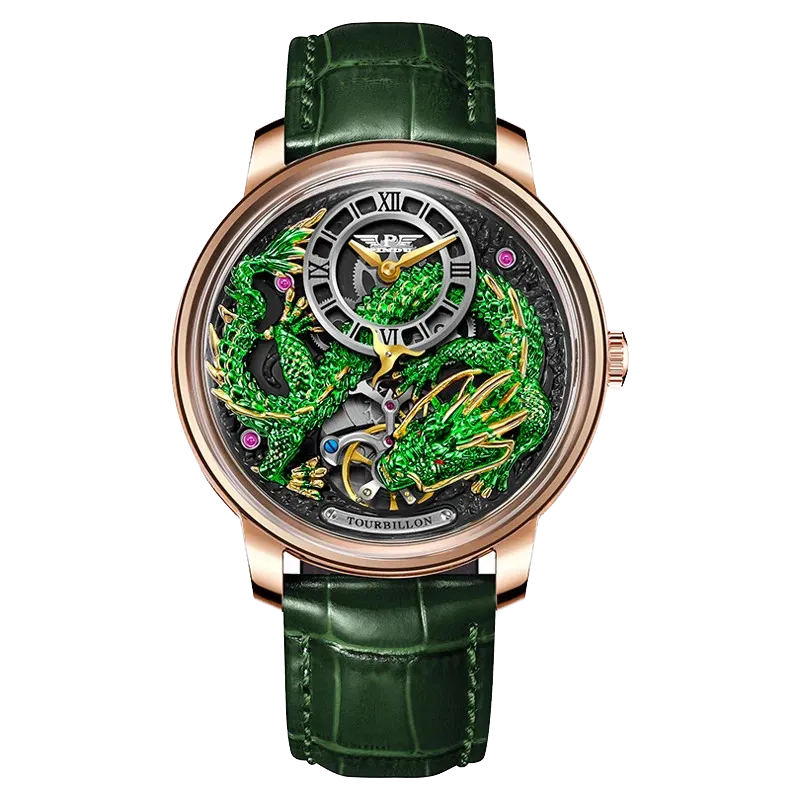 PINDU Golden Dragon Dial Automatic Men's Watch M2791B Movement Waterproof PD6632-PrimeTimepiece