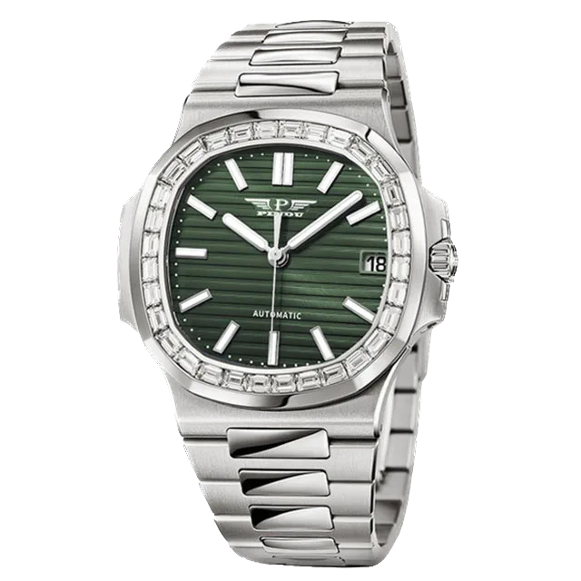 PINDU P6502 Mens Automatic Mechanical Waterproof Moon Phase Watch