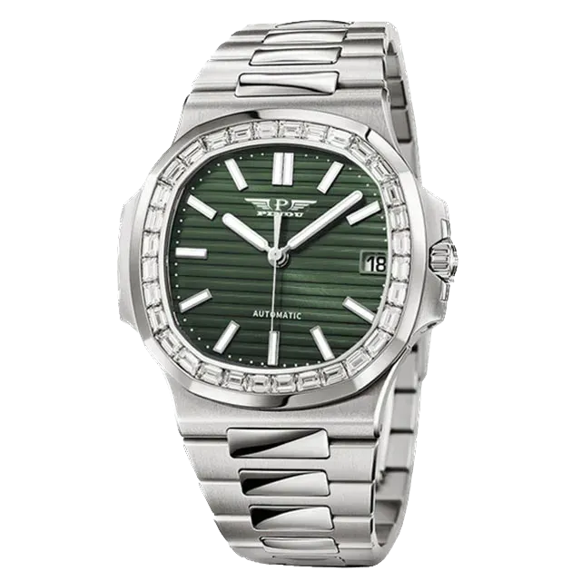 PINDU P6502 Mens Automatic Mechanical Waterproof Moon Phase Watch-PrimeTimepiece