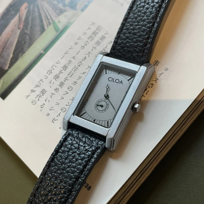 Ciloa Square Casual Simple Watch Mens Fashion Light Luxury Quartz Watch