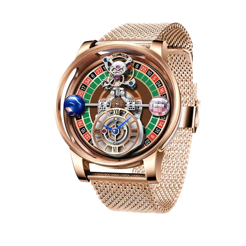 PINDU Men's Quartz Celestial Gaming Disk Dial Sapphire Glass Waterproof Watch-PrimeTimepiece