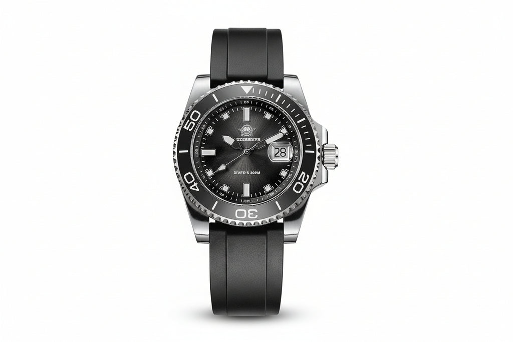 ADDIESDIVE AD2089 Dive Men's Quartz Watch Rubber red