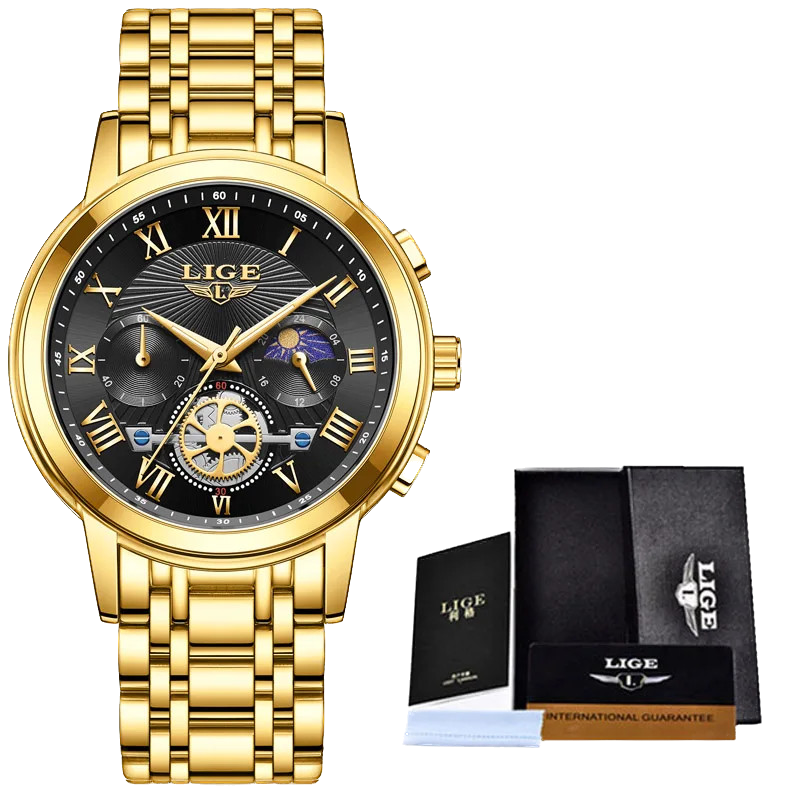 LIGE Luxury Womens Watch Creative Steel Women's Bracelet Ladies Waterproof