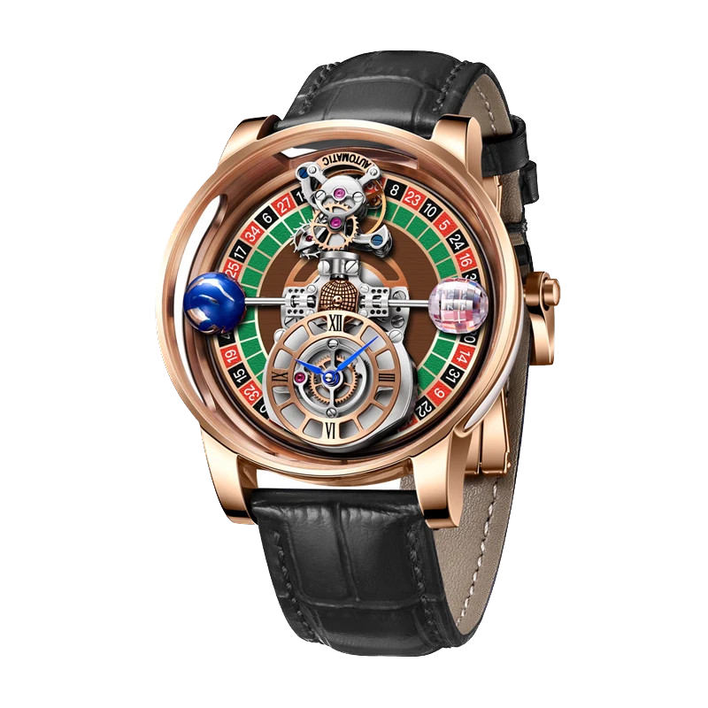 PINDU Men's Quartz Celestial Gaming Disk Dial Sapphire Glass Waterproof Watch