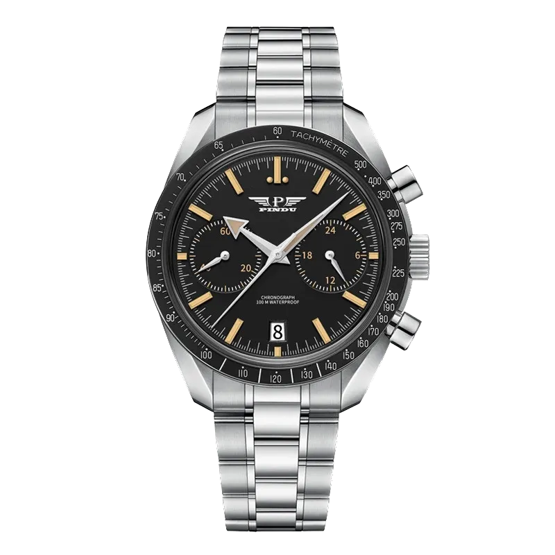 PINDU Tribute to Moon Watch Retro Luxury Quartz Watches Men Sport Chronograph-PrimeTimepiece