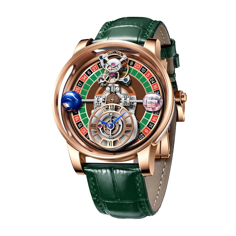 PINDU Men's Quartz Celestial Gaming Disk Dial Sapphire Glass Waterproof Watch