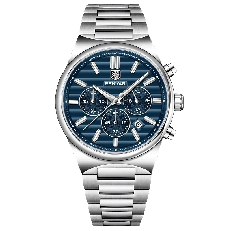 BENYAR  BY-5214M Luxury Men Watch Waterproof Quartz Business Sports Chronograph
