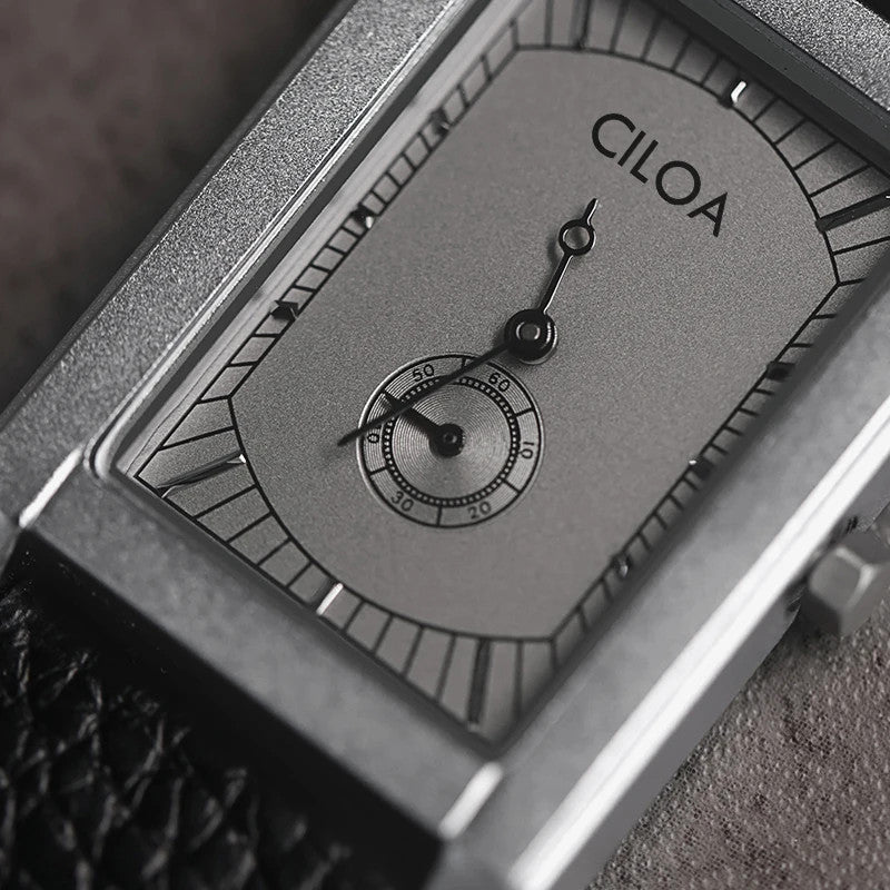 Ciloa Square Casual Simple Watch Mens Fashion Light Luxury Quartz Watch