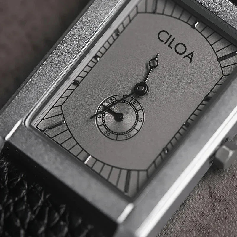 Ciloa Square Casual Simple Watch Mens Fashion Light Luxury Quartz Watch-PrimeTimepiece