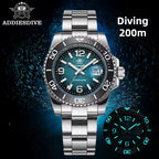 ADDIESDIVE AD2513 Men’s Quartz Diving Watch 41MM 200M Blue
