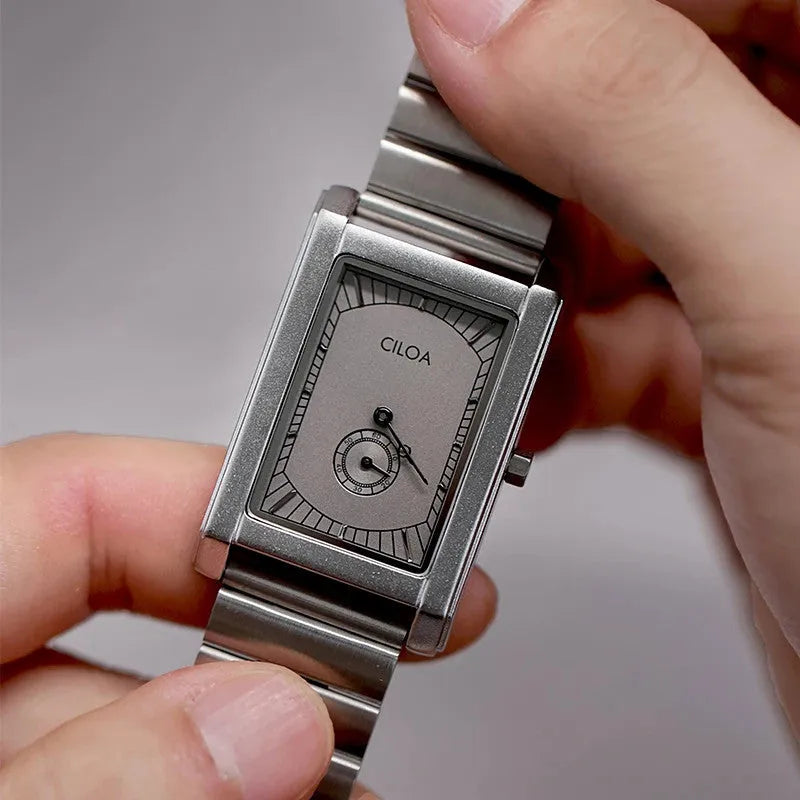 Ciloa Square Casual Simple Watch Mens Fashion Light Luxury Quartz Watch-PrimeTimepiece