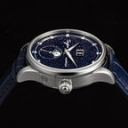 Sugess S401B Moonphase 40MM Automatic Blue Sandstone Dial Blue