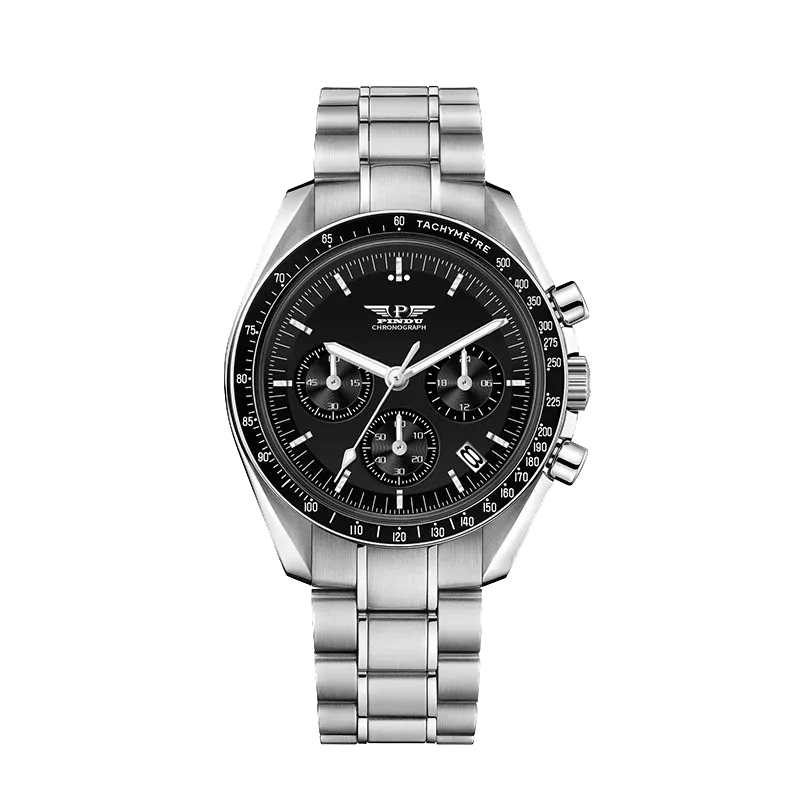 PINDU PD-1701 40MM Men Sapphire Chronograph Quartz Moon Watch, Waterproof-PrimeTimepiece