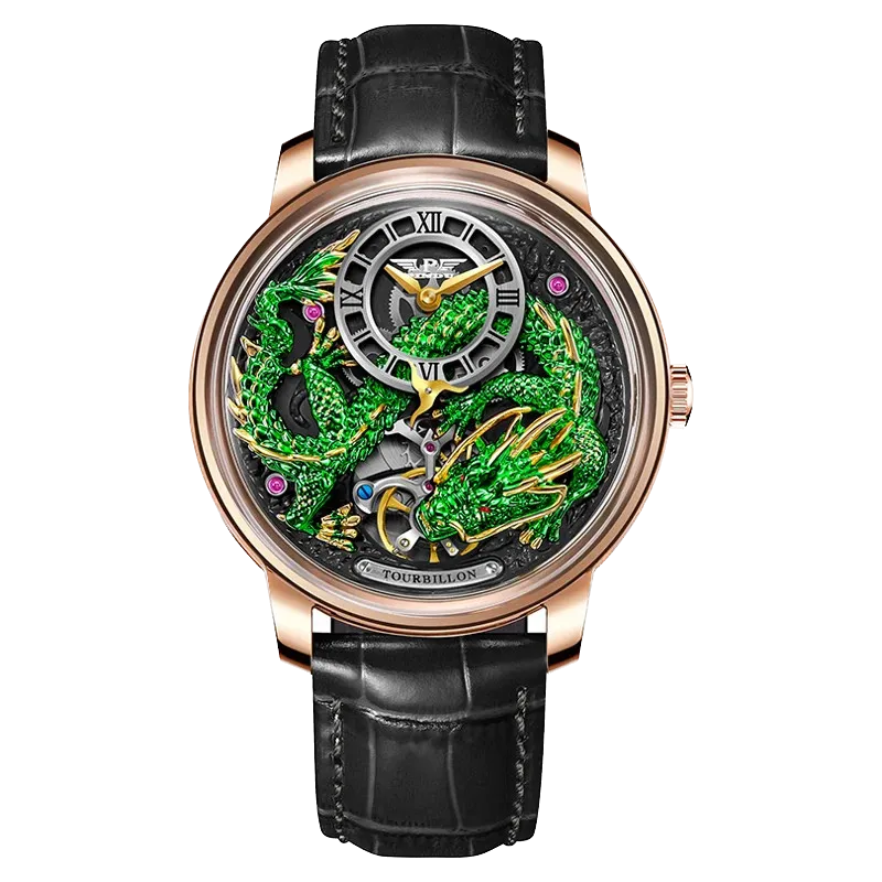 PINDU Golden Dragon Dial Automatic Men's Watch M2791B Movement Waterproof PD6632-PrimeTimepiece