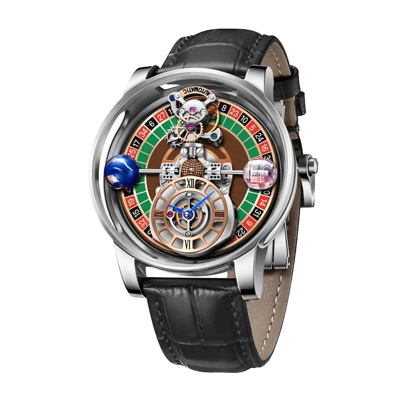 PINDU Men's Quartz Celestial Gaming Disk Dial Sapphire Glass Waterproof Watch-PrimeTimepiece