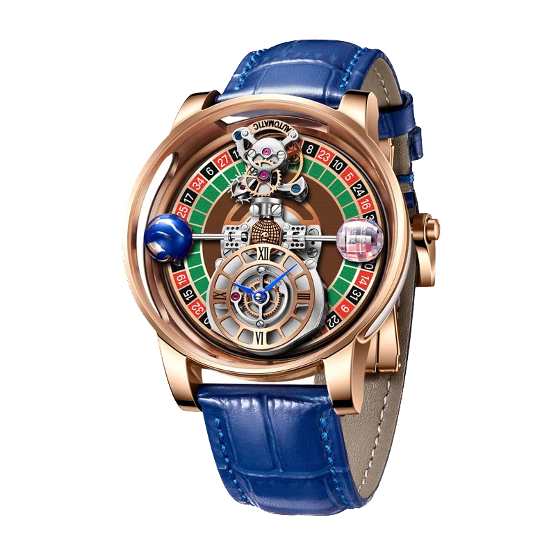 PINDU Men's Quartz Celestial Gaming Disk Dial Sapphire Glass Waterproof Watch