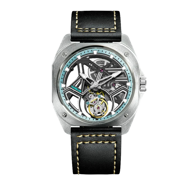 PINDU Hollow transparent Automatic Mechanical Tourbillon Movement Men's Watch