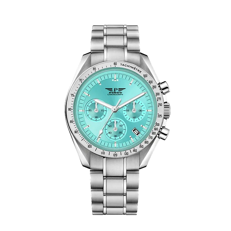 PINDU PD-1701 40MM Men Sapphire Chronograph Quartz Moon Watch, Waterproof-PrimeTimepiece