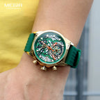MEGIR Sport Chronograph Quartz Watch in Yellow with watch