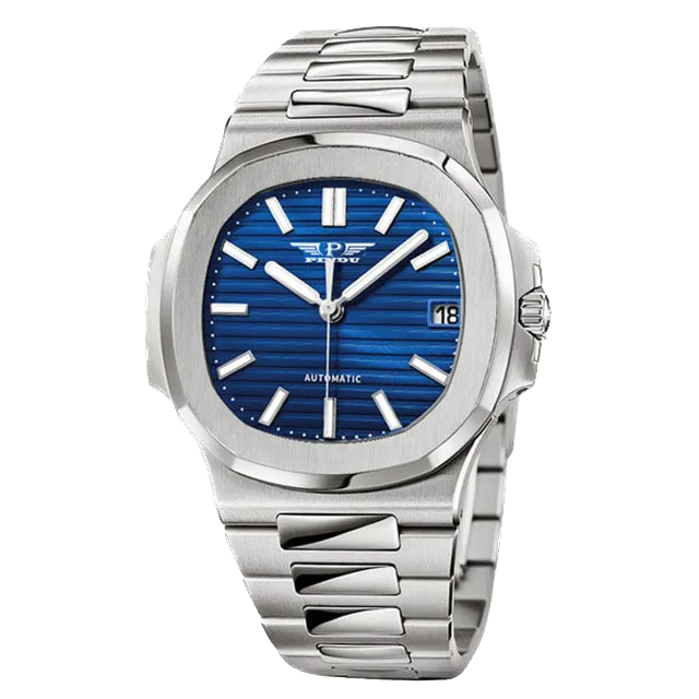 PINDU P6502 Mens Automatic Mechanical Waterproof Moon Phase Watch