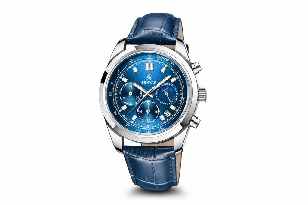 BENYAR BY-5193 Men's Sport Watch Chronograph - Leather Brown