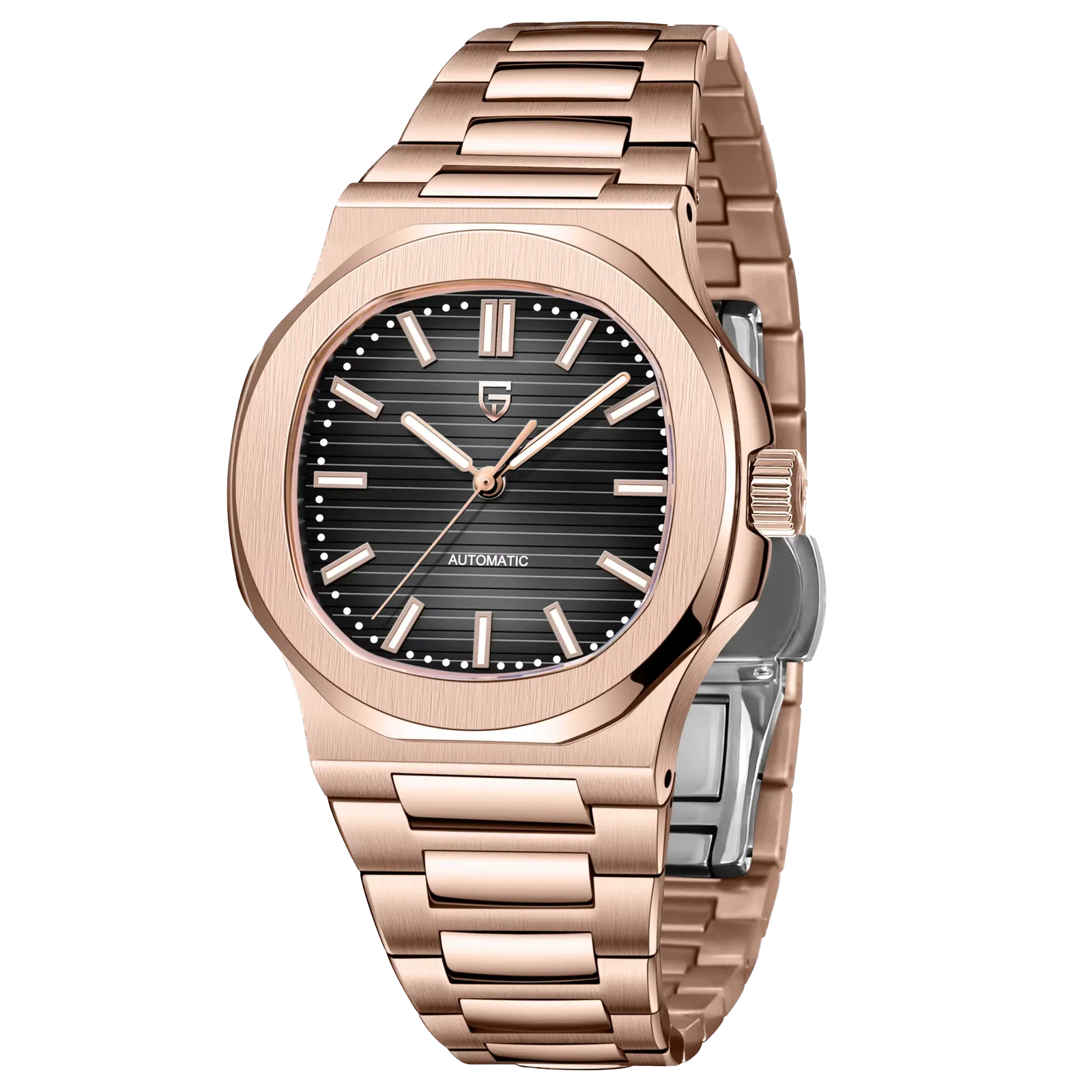 PAGANI DESIGN PD‑1728 40 MM Rose Gold & Blue Automatic Mechanical Watch Men-PrimeTimepiece