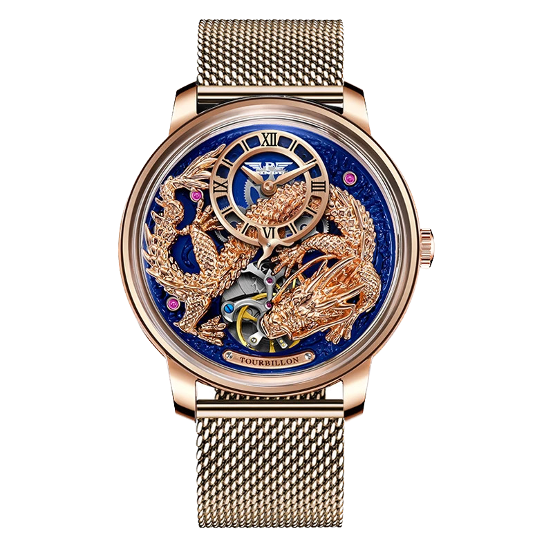 PINDU Golden Dragon Dial Automatic Men's Watch M2791B Movement Waterproof PD6632