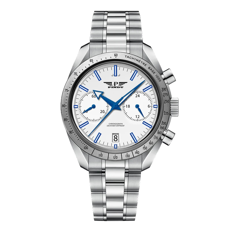 PINDU Tribute to Moon Watch Retro Luxury Quartz Watches Men Sport Chronograph