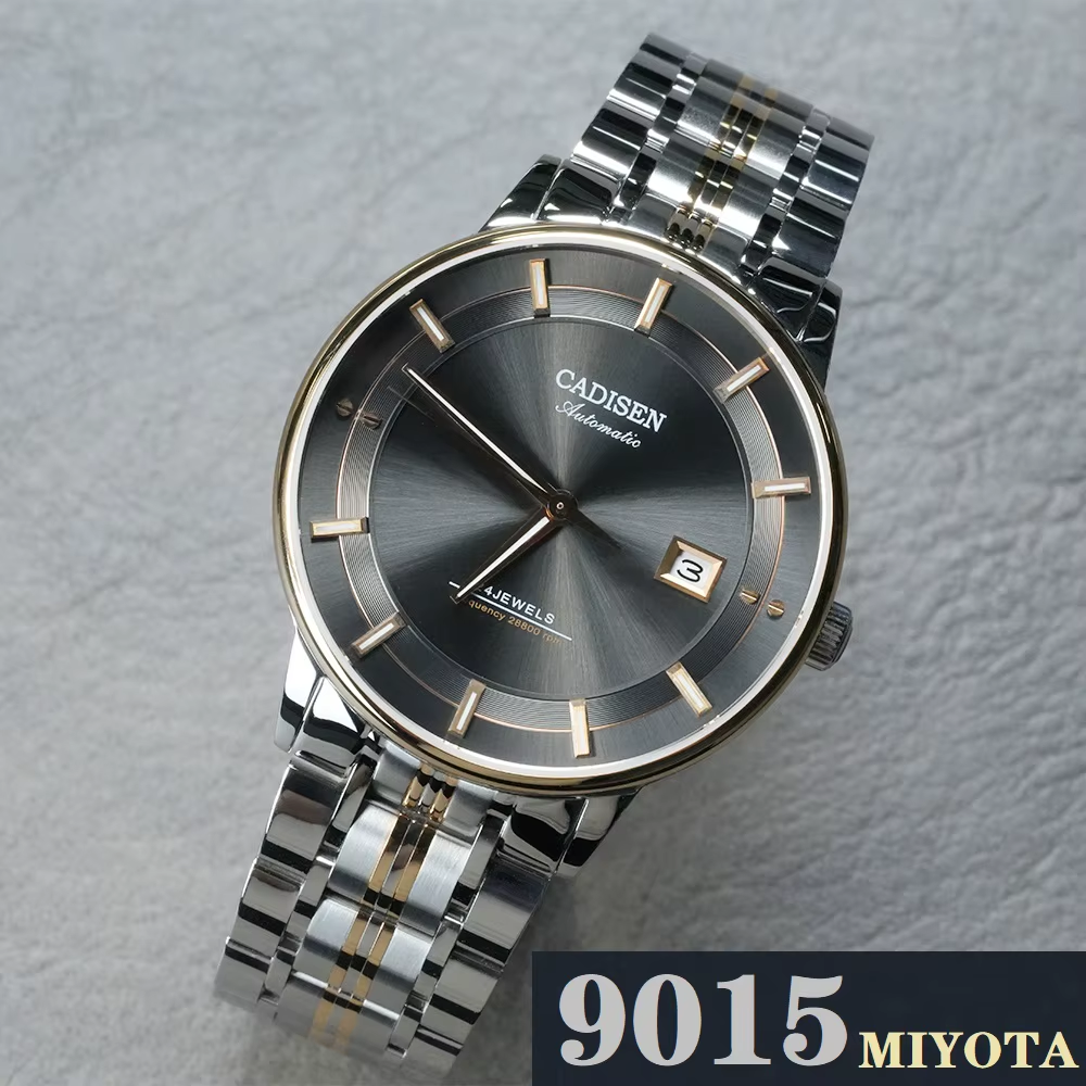 CADISEN C8175 Automatic Ultra-Thin Mechanical Watch Gold Grey