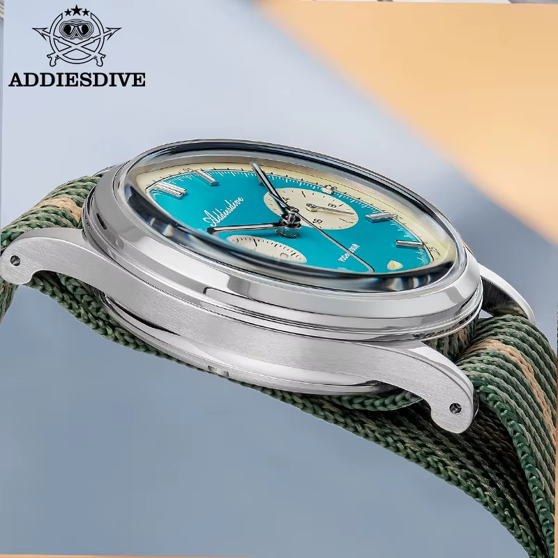 ADDIESDIVE AD2095 Men’s Quartz Watch Luminous Chronograph 100M Water Resistant