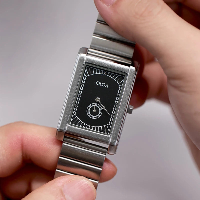 Ciloa Square Casual Simple Watch Mens Fashion Light Luxury Quartz Watch