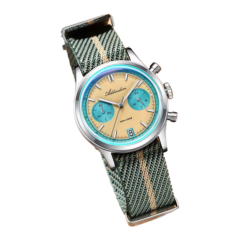 ADDIESDIVE AD2095 Men’s Quartz Watch Luminous Chronograph 100M Water Resistant