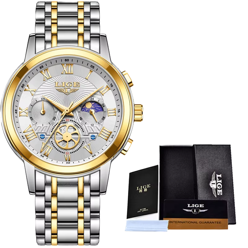 LIGE Luxury Womens Watch Creative Steel Women's Bracelet Ladies Waterproof