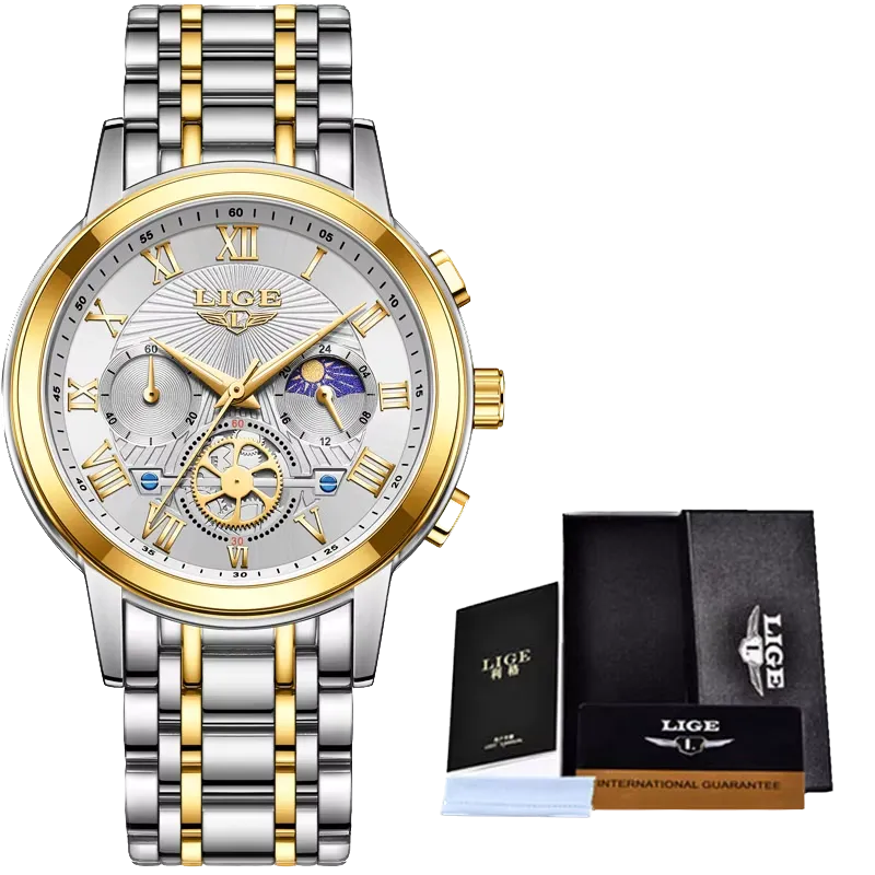 LIGE Luxury Womens Watch Creative Steel Women's Bracelet Ladies Waterproof-PrimeTimepiece