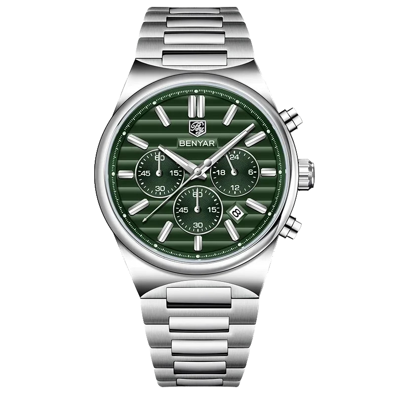 BENYAR  BY-5214M Luxury Men Watch Waterproof Quartz Business Sports Chronograph