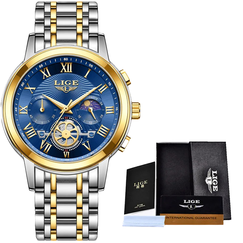 LIGE Luxury Womens Watch Creative Steel Women's Bracelet Ladies Waterproof