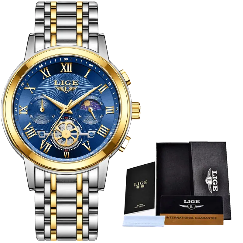 LIGE Luxury Womens Watch Creative Steel Women's Bracelet Ladies Waterproof-PrimeTimepiece