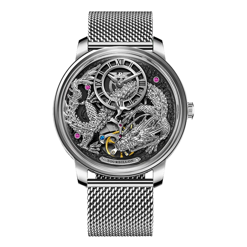 PINDU Golden Dragon Dial Automatic Men's Watch M2791B Movement Waterproof PD6632