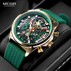 MEGIR Sport Chronograph Quartz Watch in Yellow with watch