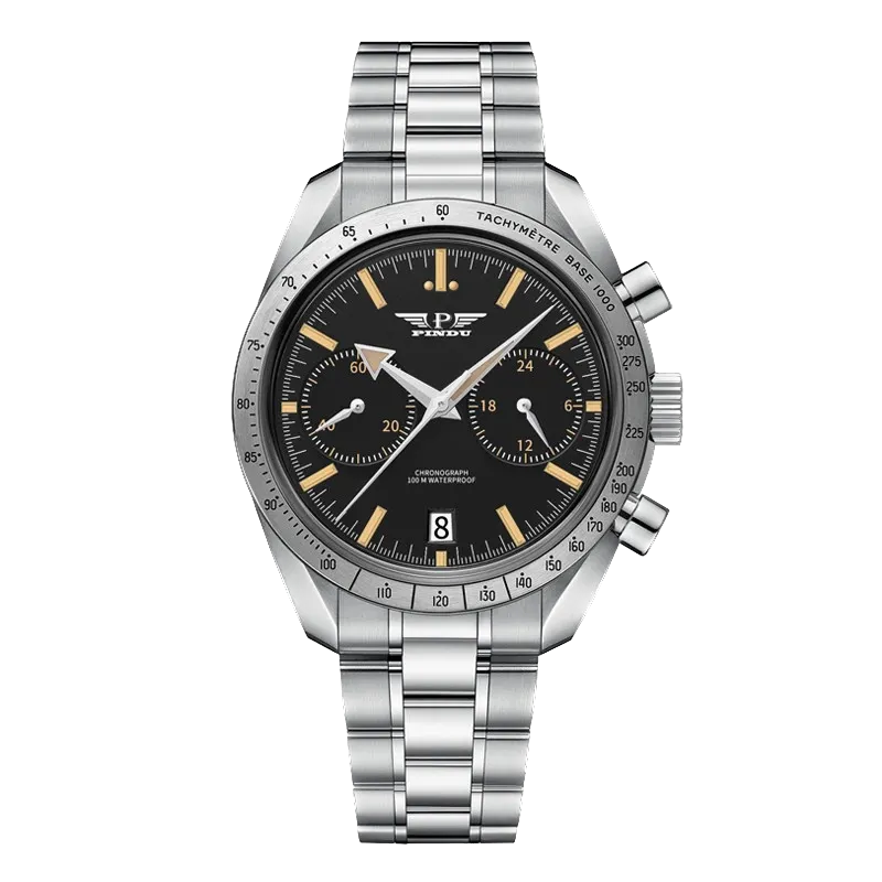 PINDU Tribute to Moon Watch Retro Luxury Quartz Watches Men Sport Chronograph-PrimeTimepiece