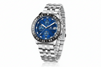 BENYAR BY-5198 Men's Quartz Sports Chronograph Watch in Blue Silver with watch