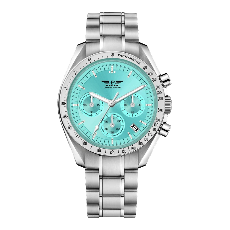 PINDU Tribute to Moon Watch Retro Luxury Quartz Watches Men Sport Chronograph