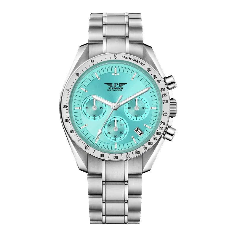 PINDU Tribute to Moon Watch Retro Luxury Quartz Watches Men Sport Chronograph-PrimeTimepiece