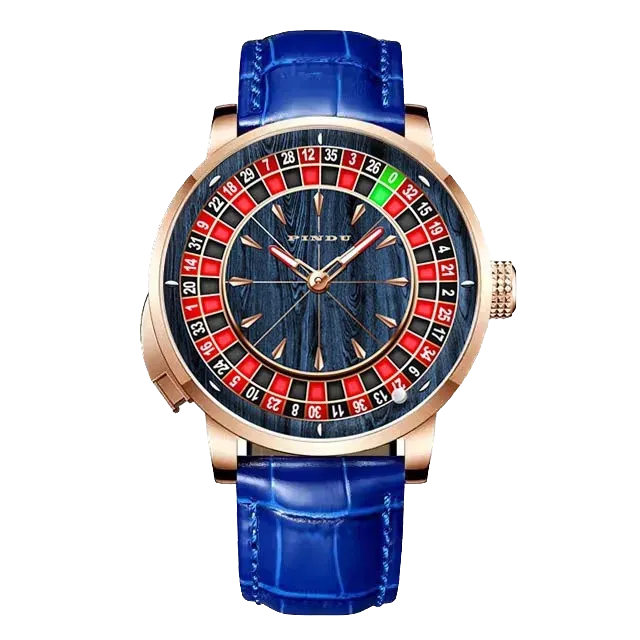 PINDU Wood Grain Celestial Men Mechanical Watch NH35A Roulette Watches Pointer-PrimeTimepiece
